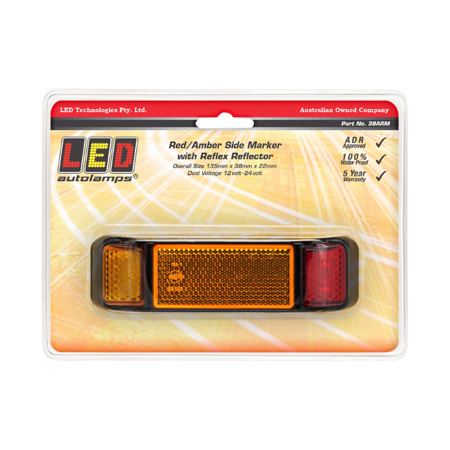 LED Autolamps Side Marker Light - 38ARM