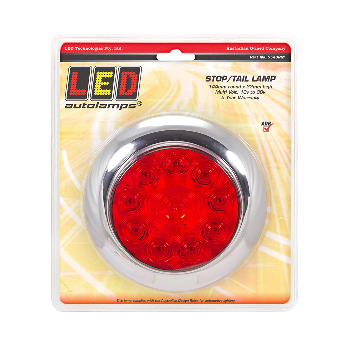 LED Autolamps Stop Light - 5543RM