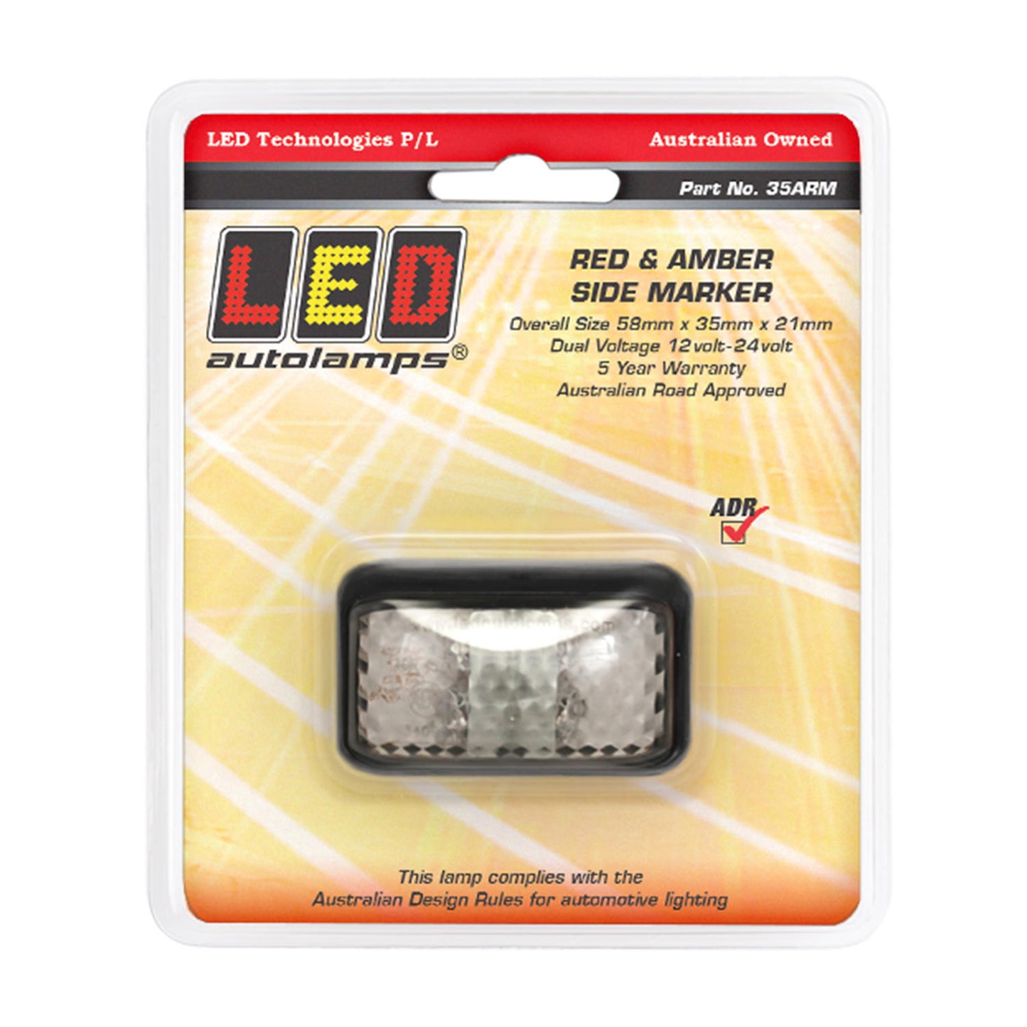 LED Autolamps Side Marker Light - 35ARM