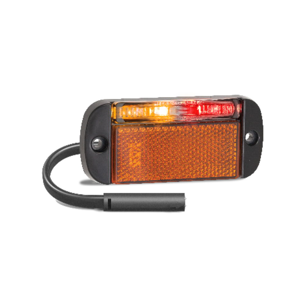 LED Autolamps Amber/Red Side Marker, LHS, CSB - 44ARMLCSB