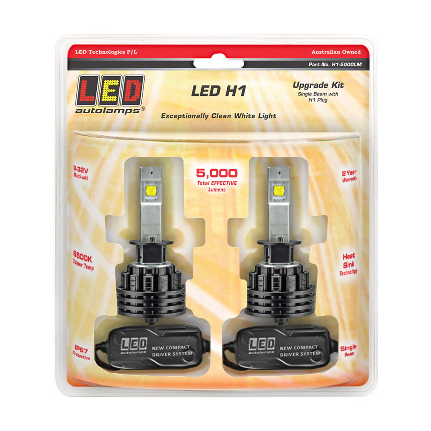 LED Autolamps Conversion Kit, bulb (headlight) - H1-5000LM