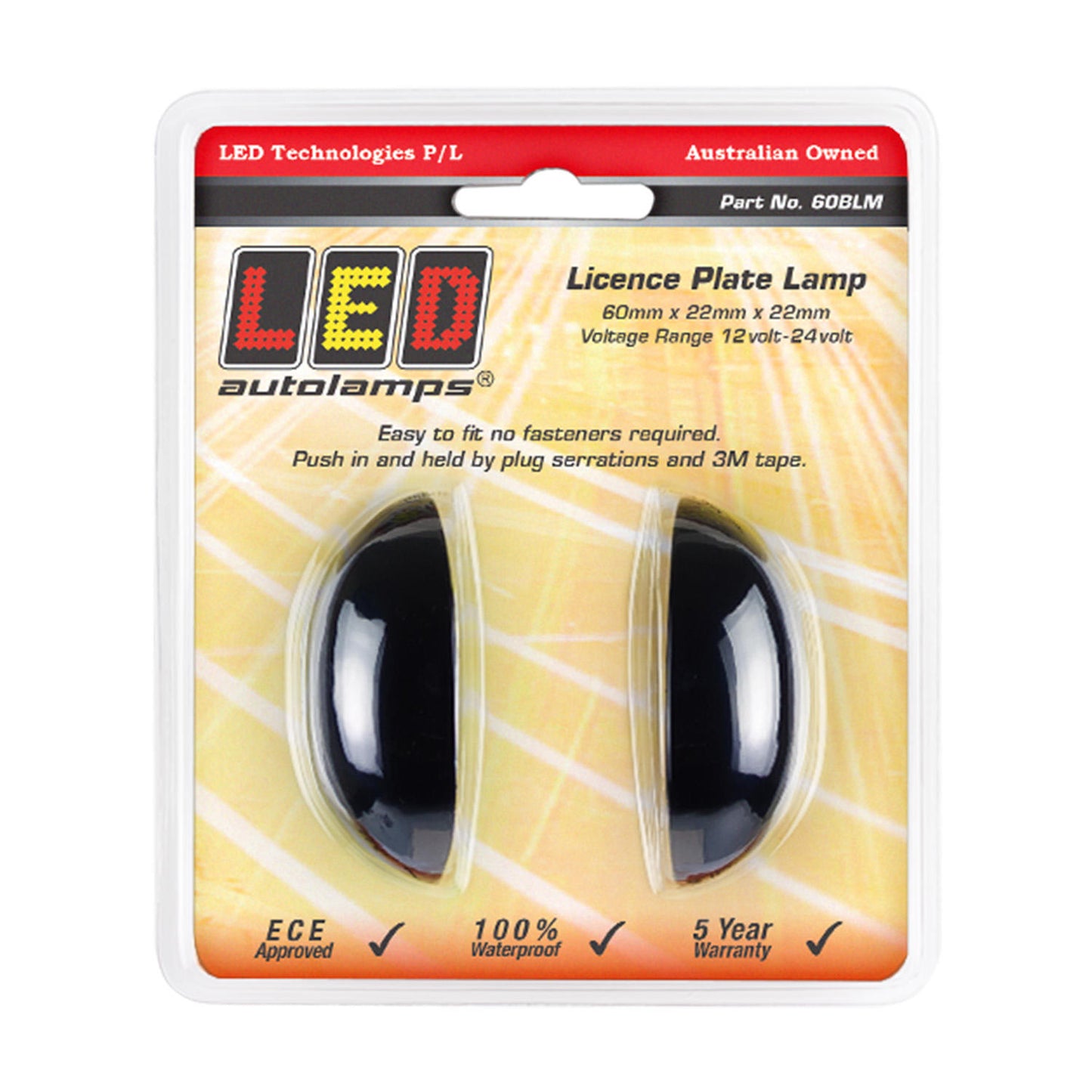 LED Autolamps Licence Plate Light - 60BLM