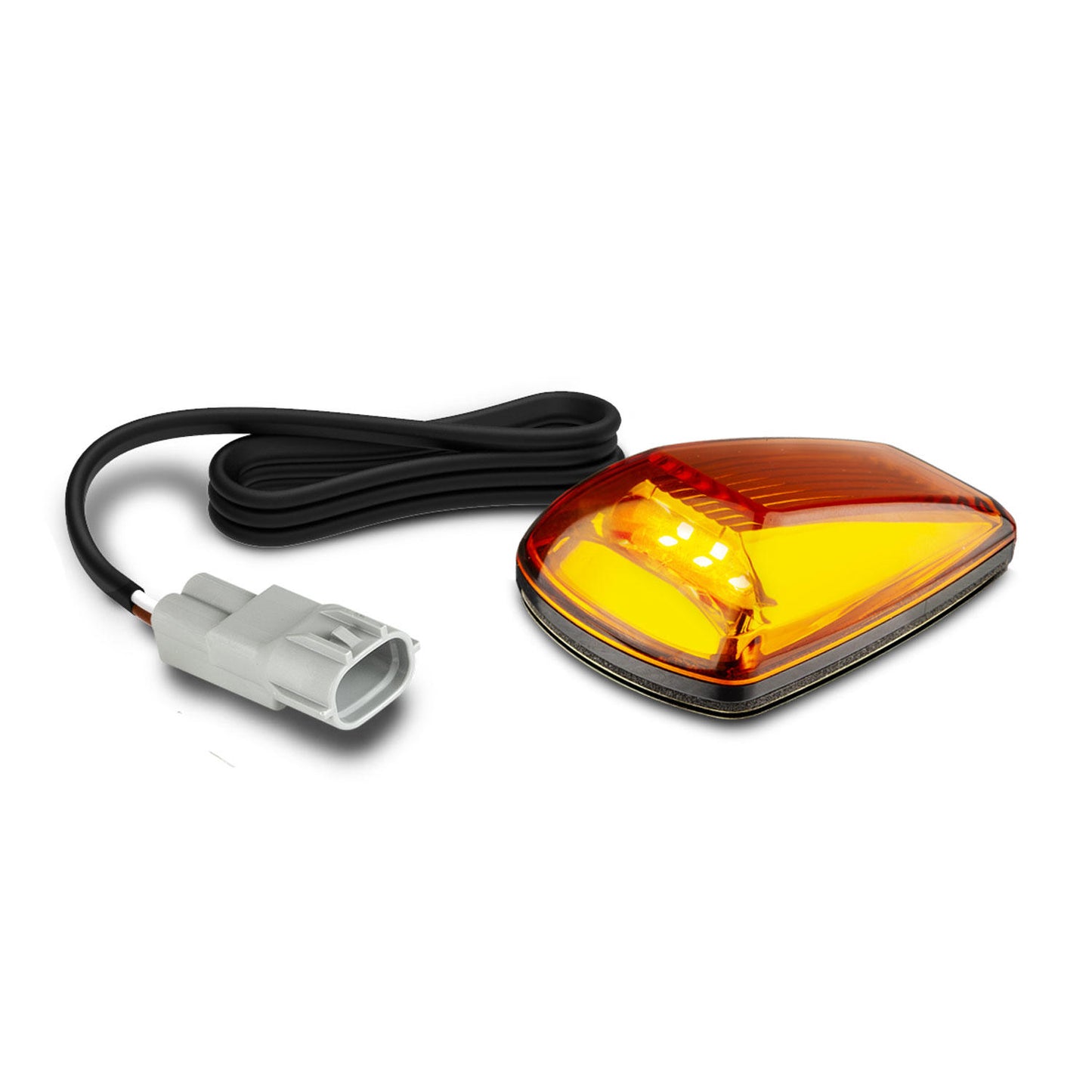 LED Autolamps LED Autolamps Cat 6 Side Direction Indicator, Suits Land Cruiser 70, GU Patrol, 300mm Cable with OE plug, Easy Fit Design with 3M Tape and Serrated Plug, Amber Lens Coloured LEDs, 12/24V, Single Bulk - 77AMB-LCRUISER70