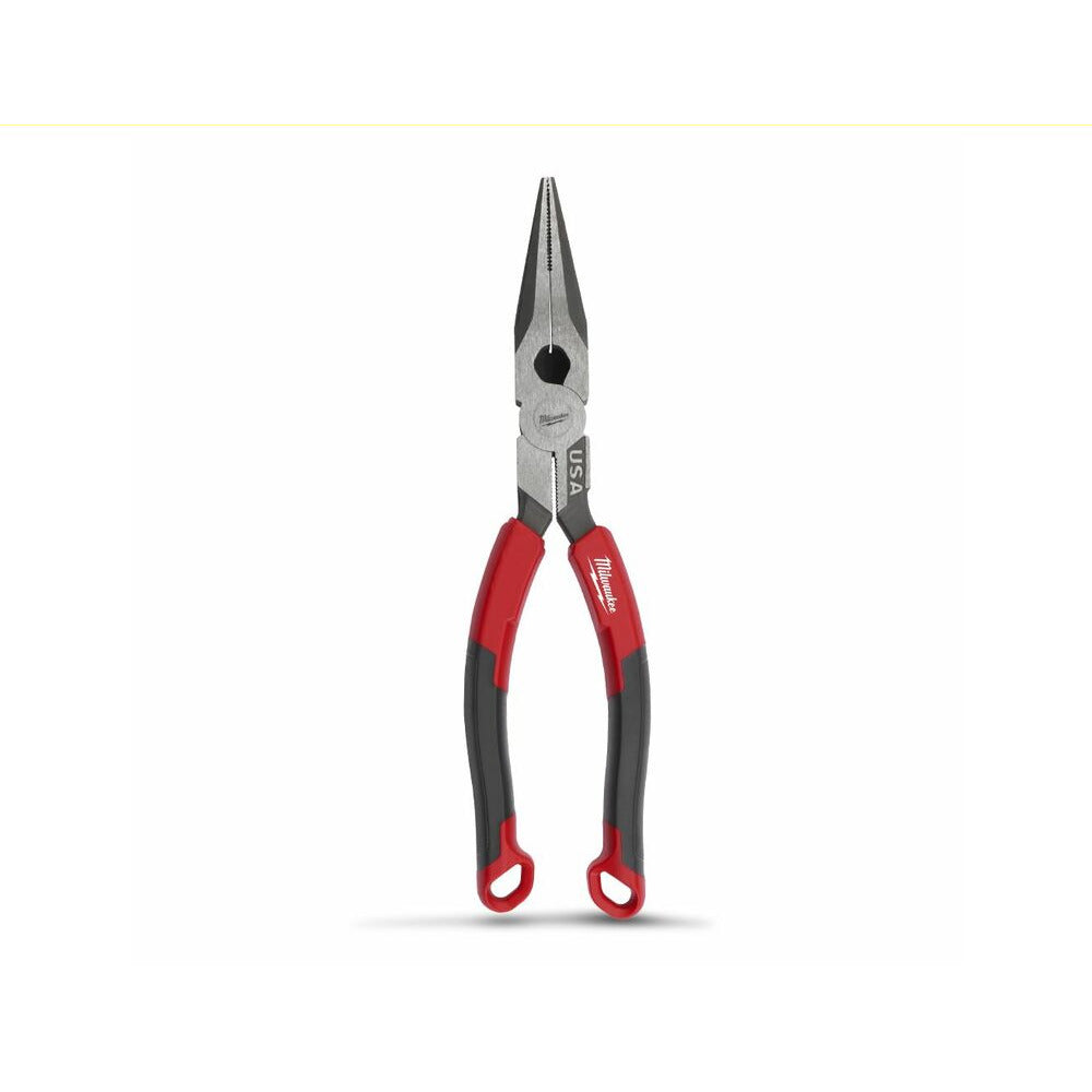 Milwaukee MT555 203mm (8") Comfort Grip Long Nose Pliers - MADE IN USA