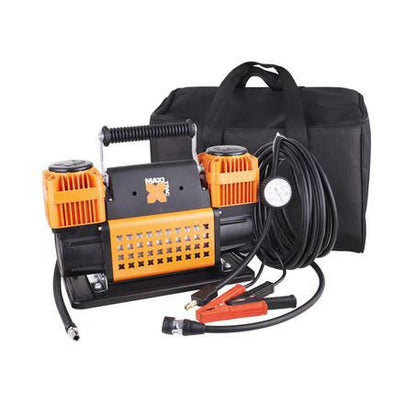 MaxiTrac 12V Heavy Duty Dual Piston Air Compressor — 300L/min, 150 PSI