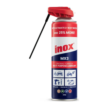 Inox MX3 Multi-Purpose Lubricant 375g Aerosol with 2-Way Straw MX3-TW375