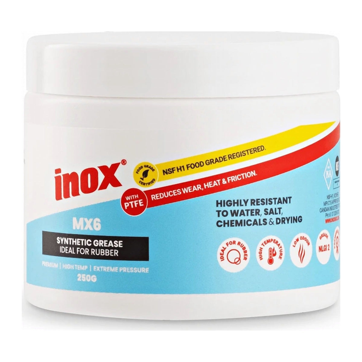 Inox MX6 Food Grade Synthetic Grease 250g Tub MX6-250