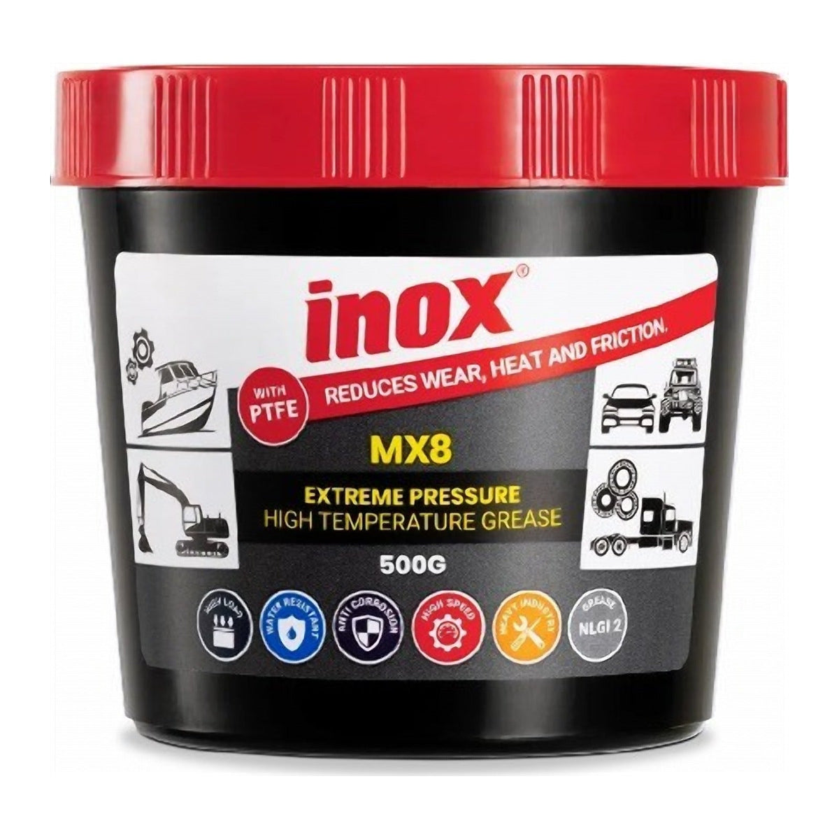 Inox MX8 PTFE Extreme Pressure Grease 500g Tub MX8-500