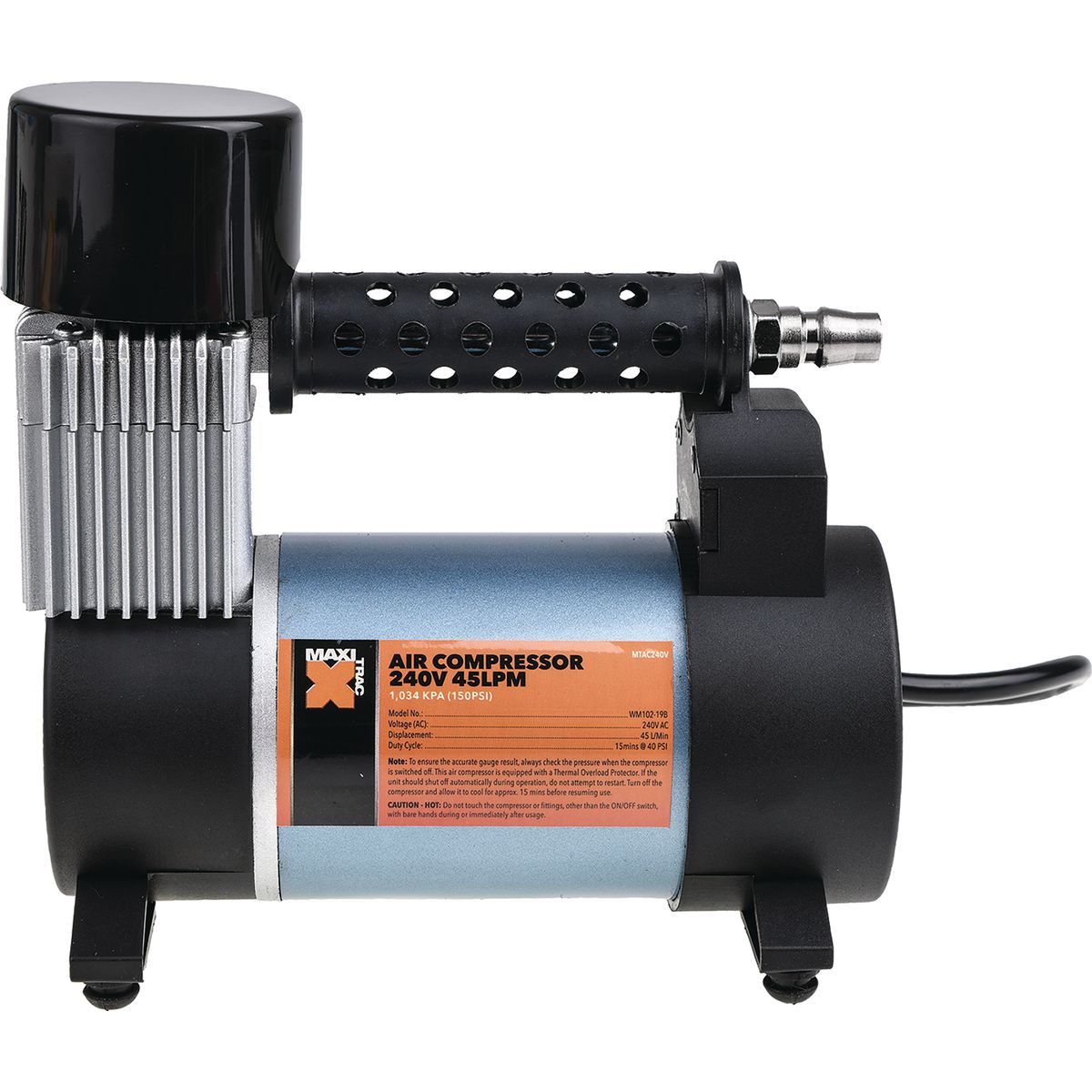MaxiTrac 240V Portable Air Compressor 150PSI