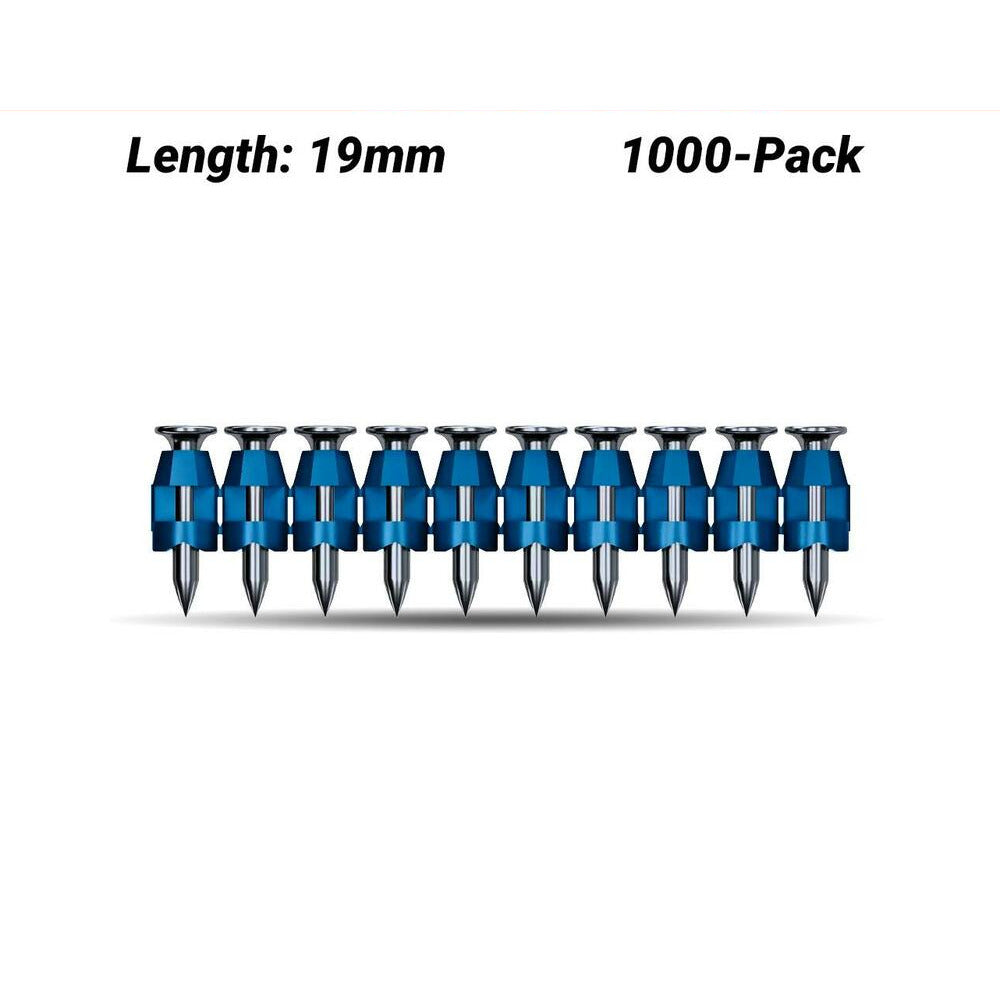 Bosch NB-19 (1.600.A02.F4L) 1000-Pack 19mm Concrete Nails To Suit GNB 18V-38 Nailer