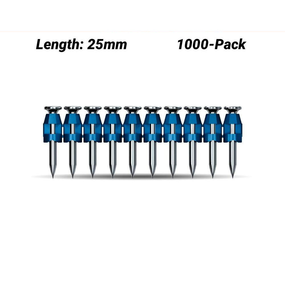 Bosch NB-25 (1.600.A02.F4M) 1000-Pack 25mm Concrete Nails To Suit GNB 18V-38 Nailer