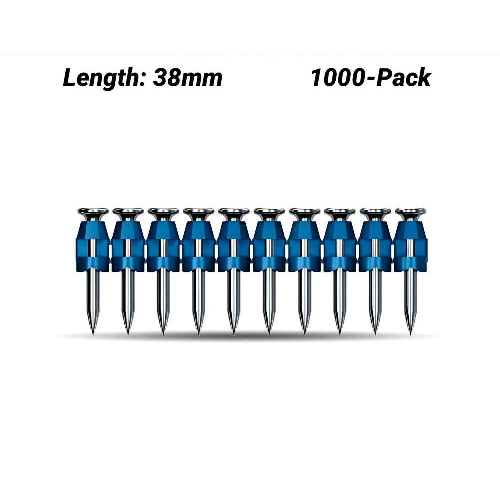 Bosch NB-38 (1.600.A02.F4P) 1000-Pack 38mm Concrete Nails To Suit GNB 18V-38 Nailer