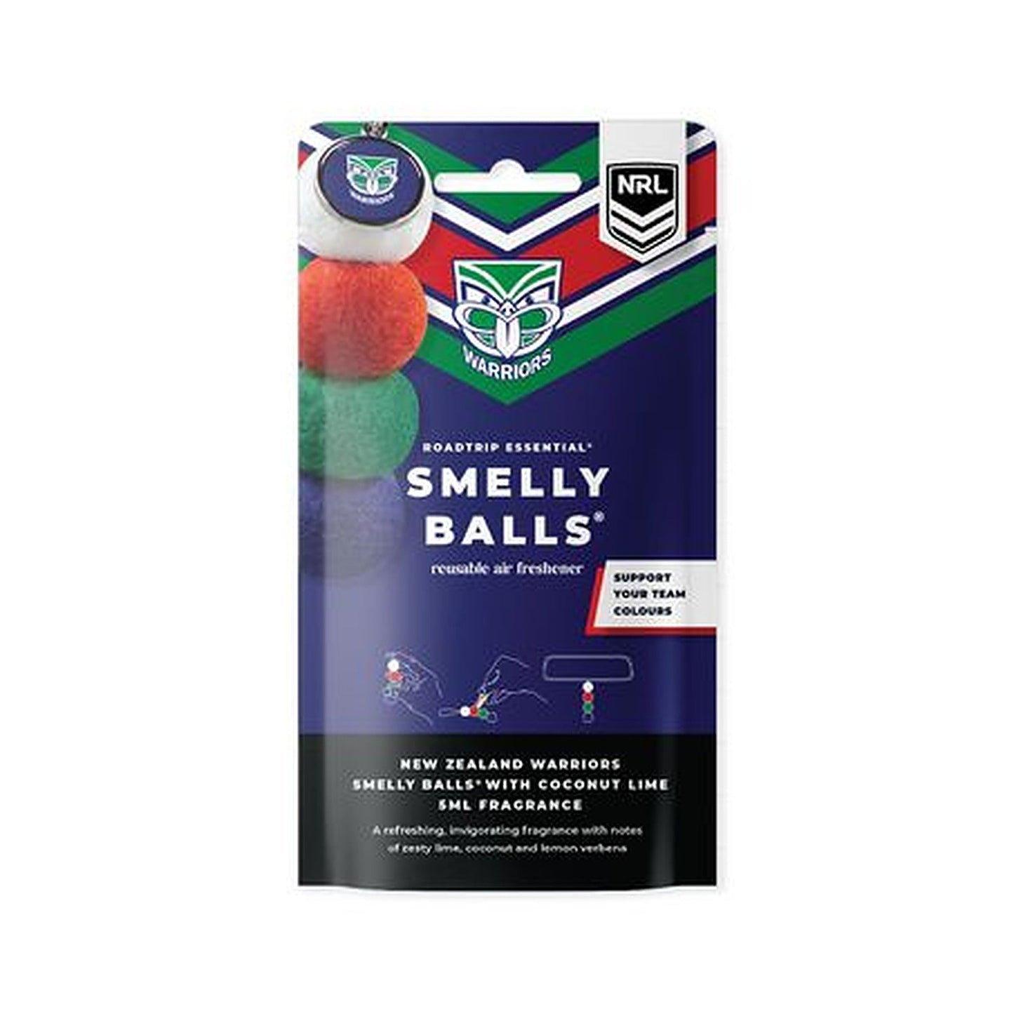 Smelly Balls New Zealand Warriors Smelly Balls Set NRL445AO