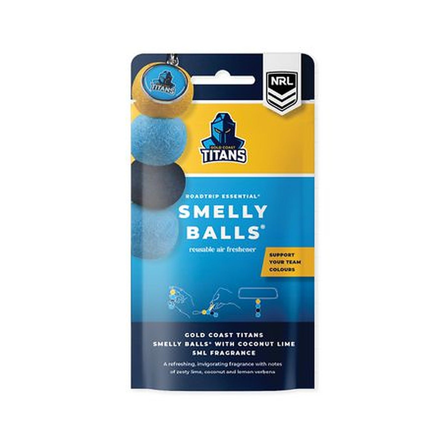 Smelly Balls Gold Coast Titans Smelly Balls Set NRL445AP