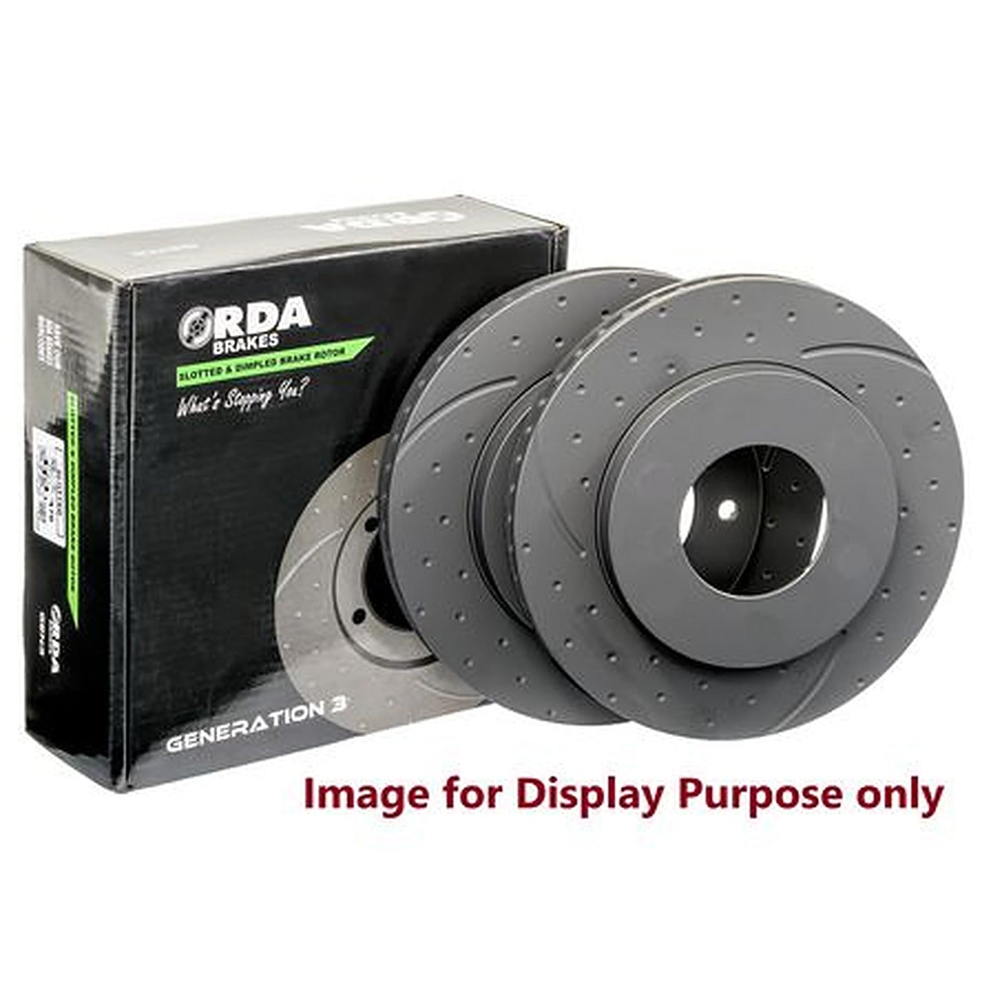 RDA Brakes Slotted & Dimpled Disc Brake Rotor Pair RDA8561D