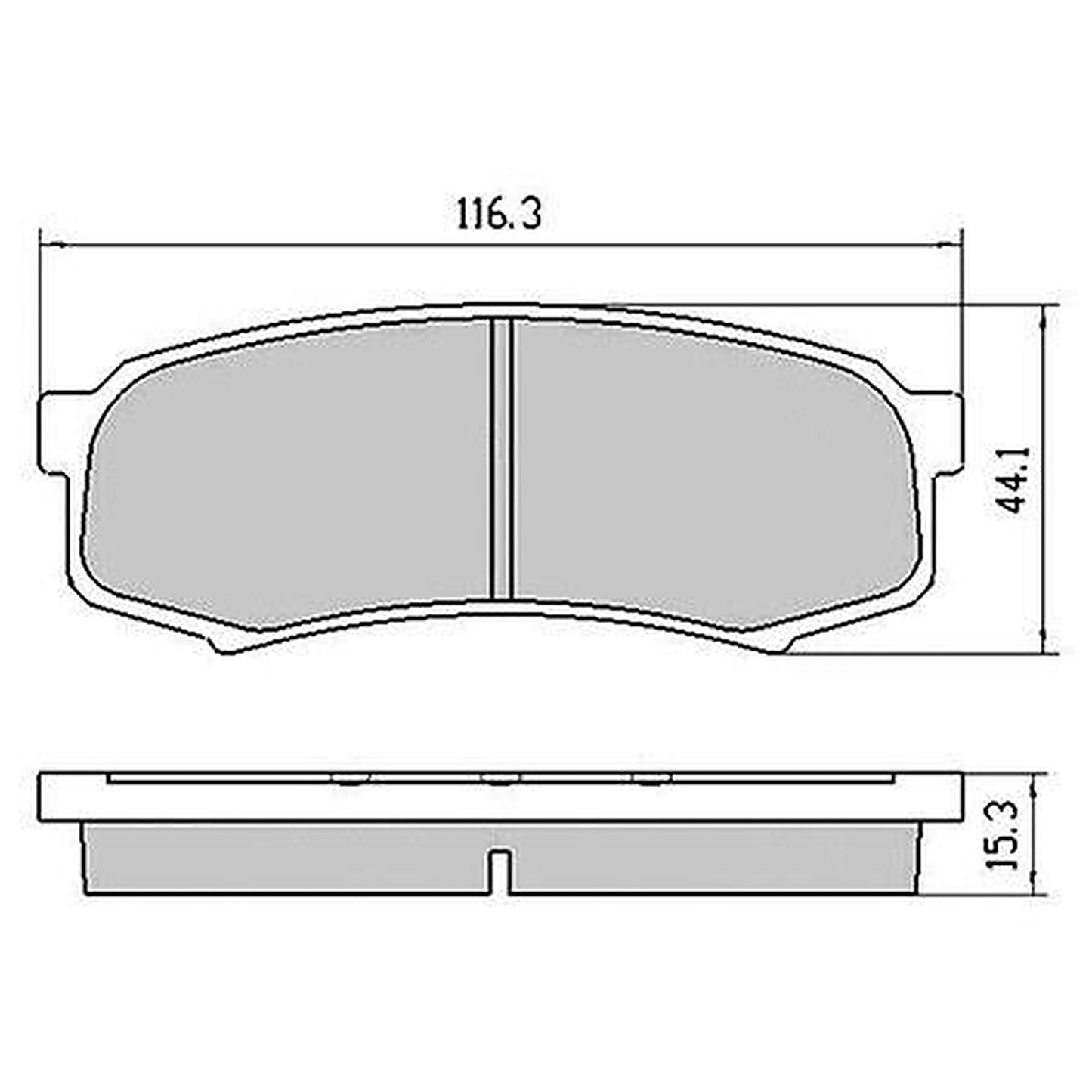 RDA GP Max General Purpose Low Metallic Brake Pad Set Rear RDB1200