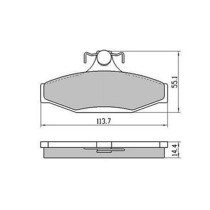 RDA GP Max General Purpose Low Metallic Brake Pad Set Rear RDB1376