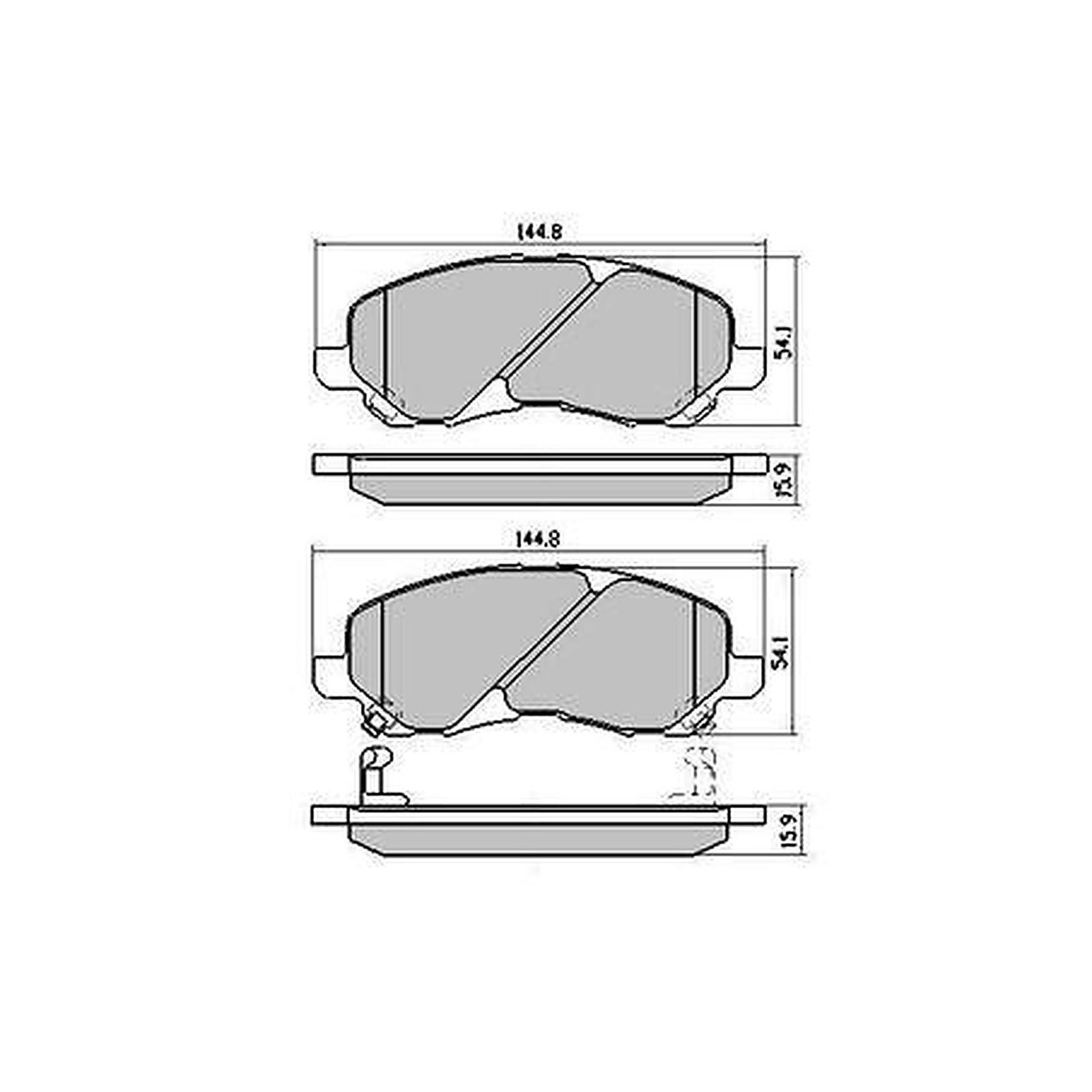 RDA GP Max General Purpose Low Metallic Brake Pad Set Front RDB1441