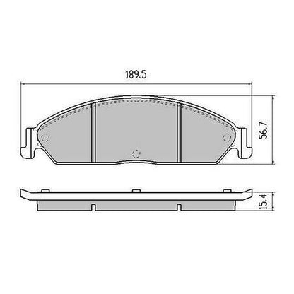 RDA GP Max General Purpose Low Metallic Brake Pad Set Front RDB1473
