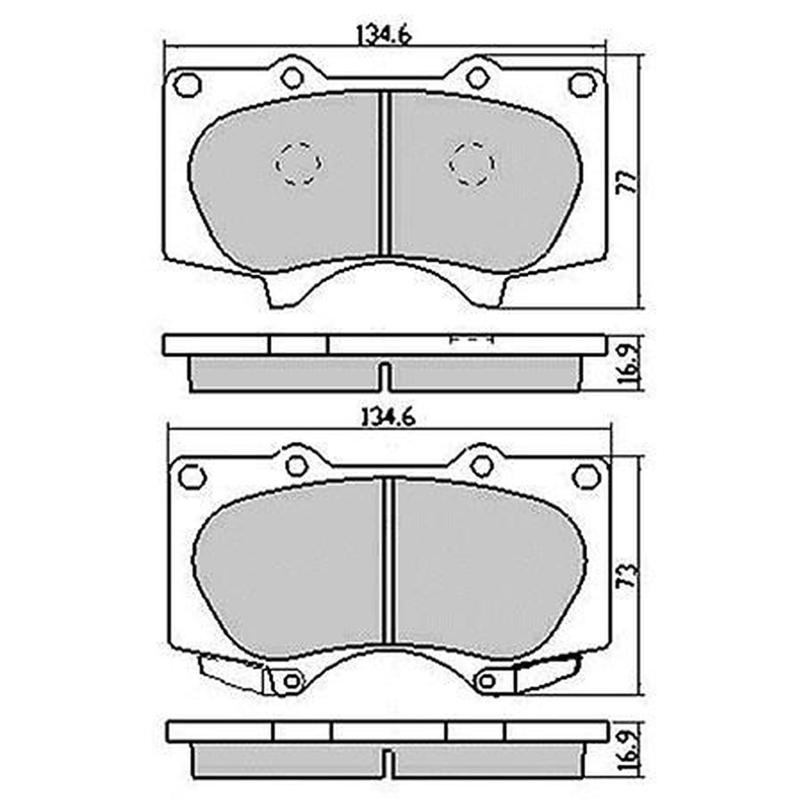 RDA GP Max General Purpose Low Metallic Brake Pad Set Front RDB1482