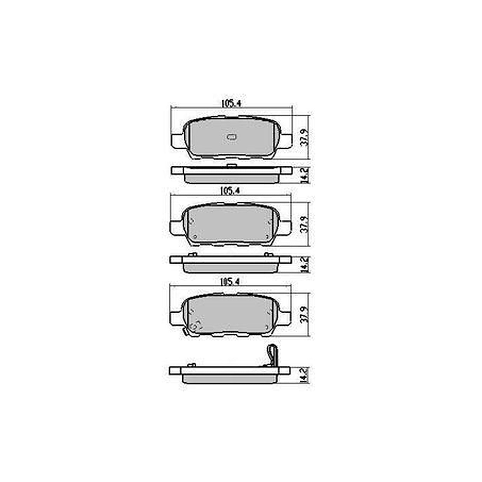 RDA GP Max General Purpose Low Metallic Brake Pad Set Rear RDB1509