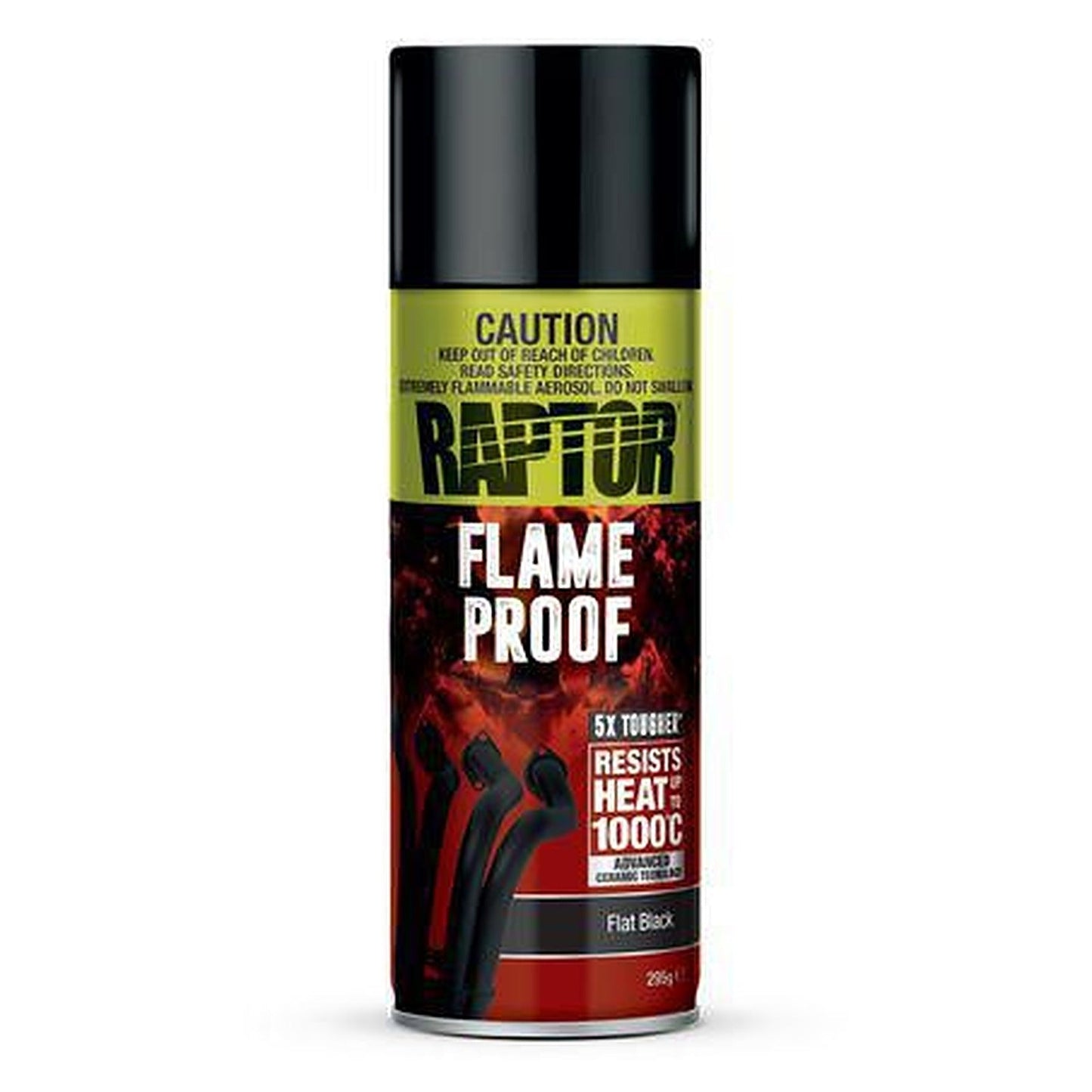 RAPTOR Flameproof Paint Flat Black 295g RFLFB/AL