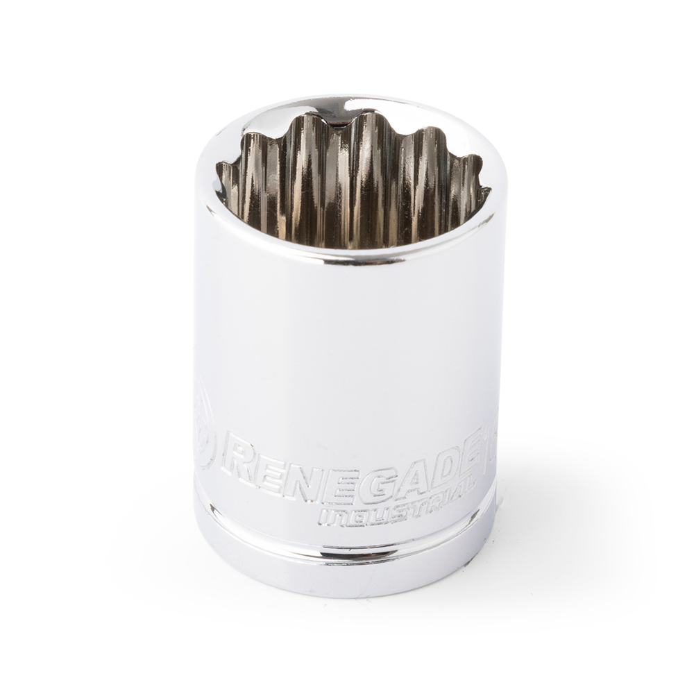 Renegade Industrial 16mm x 3/8" Drive Metric 12 Point Standard Socket - RI38011