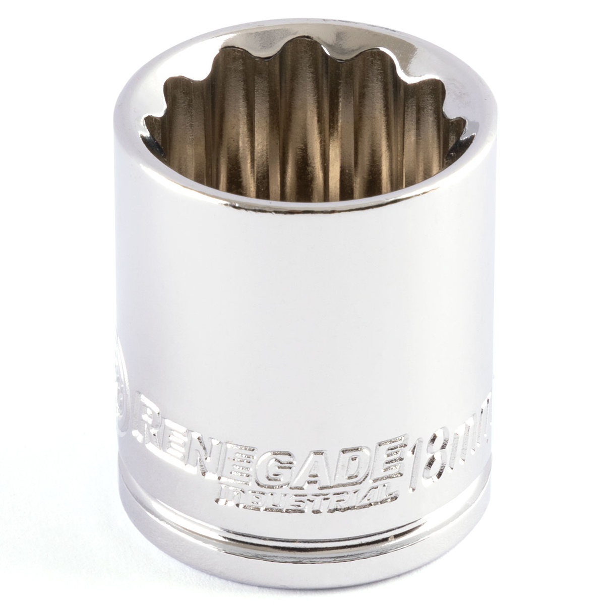 Renegade Industrial 18mm x 3/8" Drive Metric 12 Point Standard Socket - RI38013