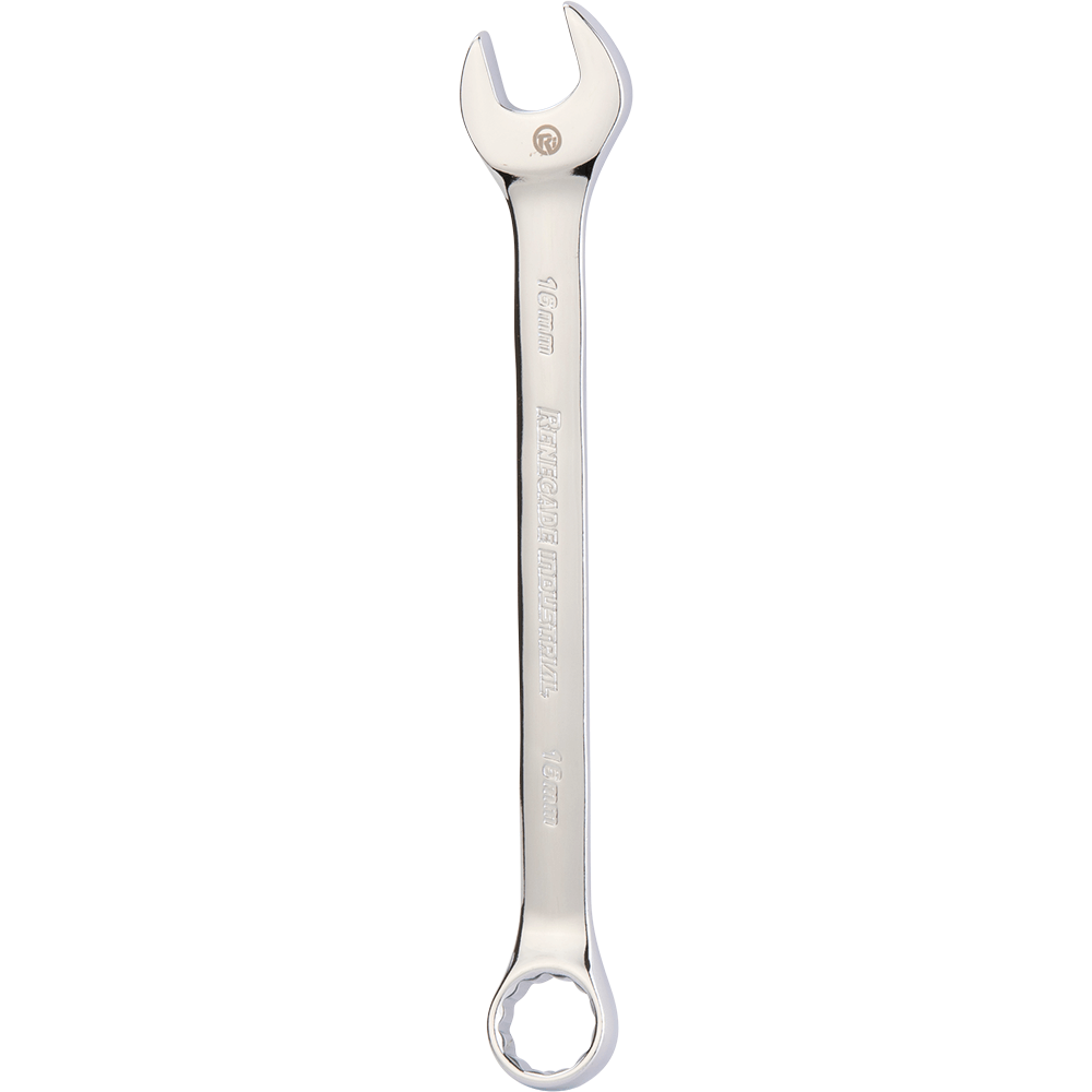 Renegade Industrial 16mm Polished Chrome Metric Combination Spanner - RICS16M