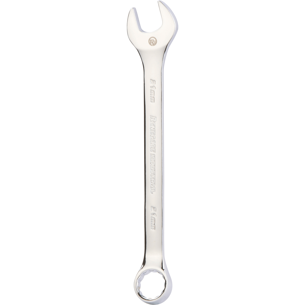 Renegade Industrial 21mm Polished Chrome Metric Combination Spanner - RICS21M