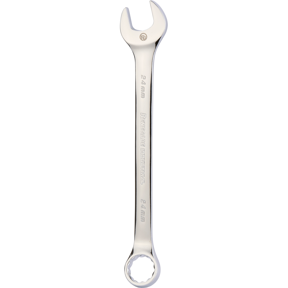 Renegade Industrial 24mm Polished Chrome Metric Combination Spanner - RICS24M