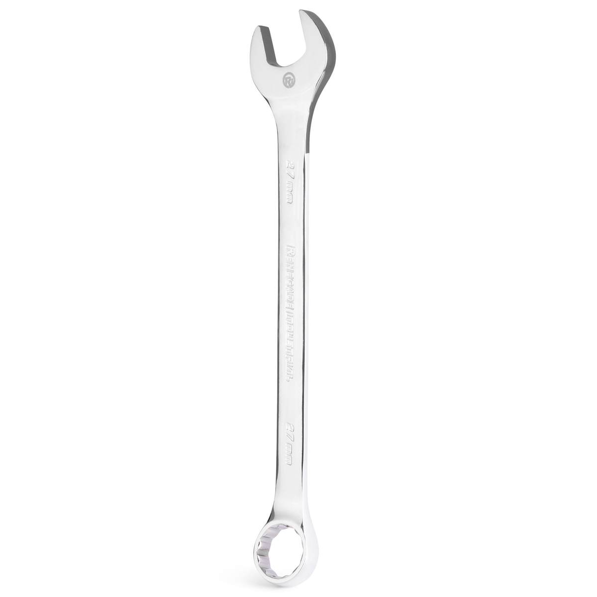 Renegade Industrial 27mm Polished Chrome Metric Combination Spanner - RICS27M