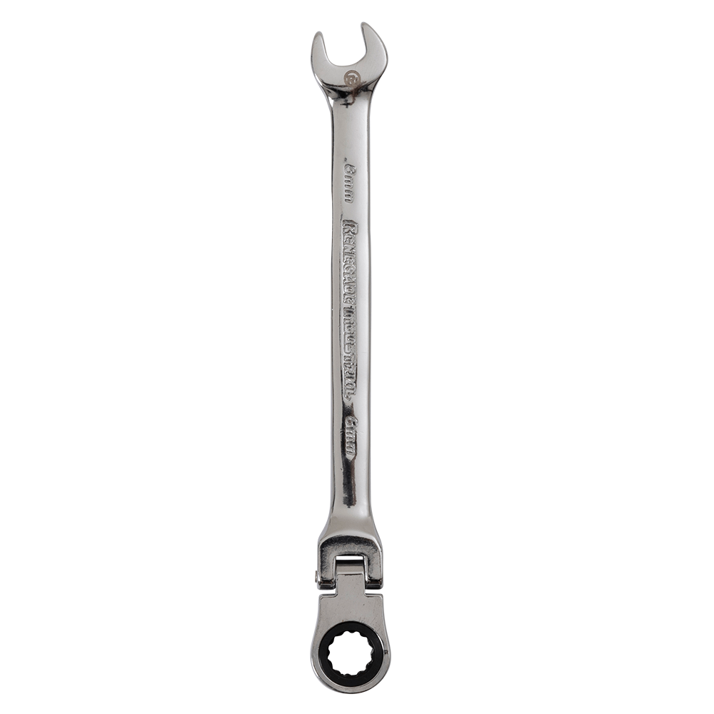 Renegade Industrial 8mm Metric Flexible Head Ratchet Spanner - RIFHR08