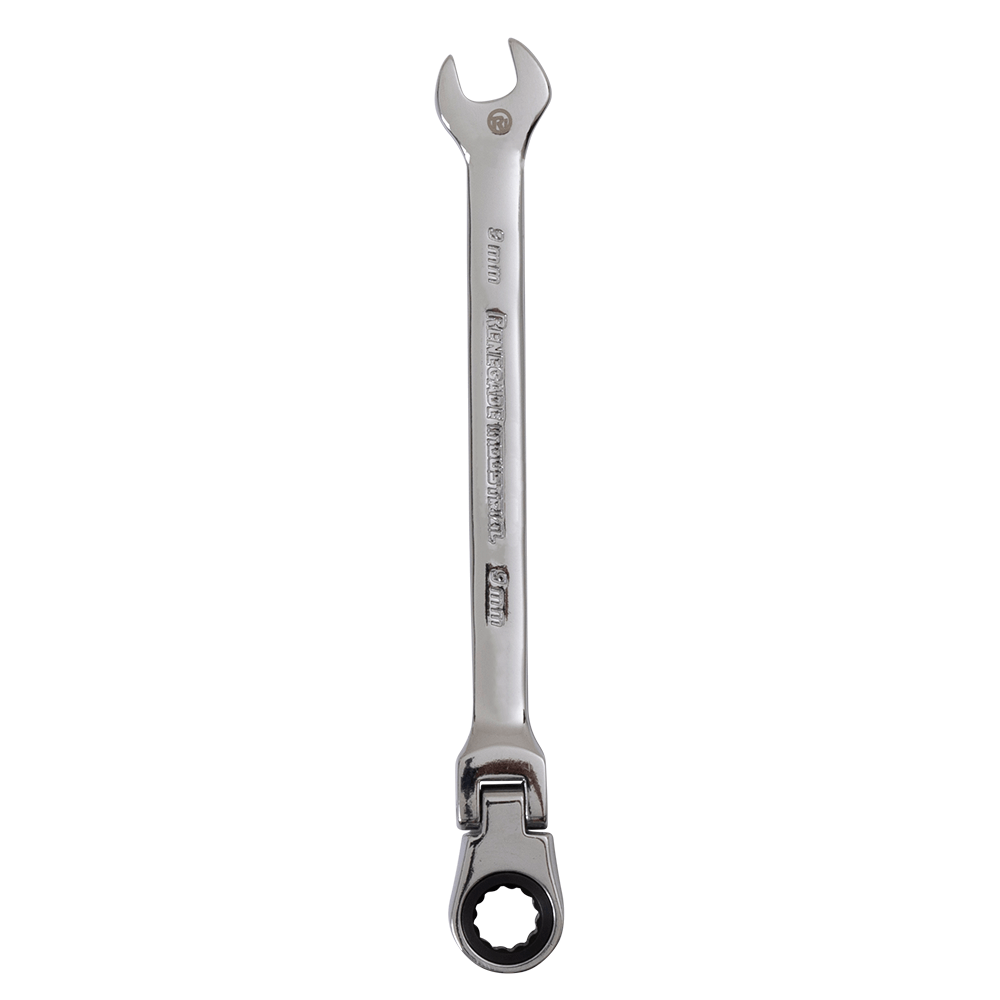 Renegade Industrial 9mm Metric Flexible Head Ratchet Spanner - RIFHR09