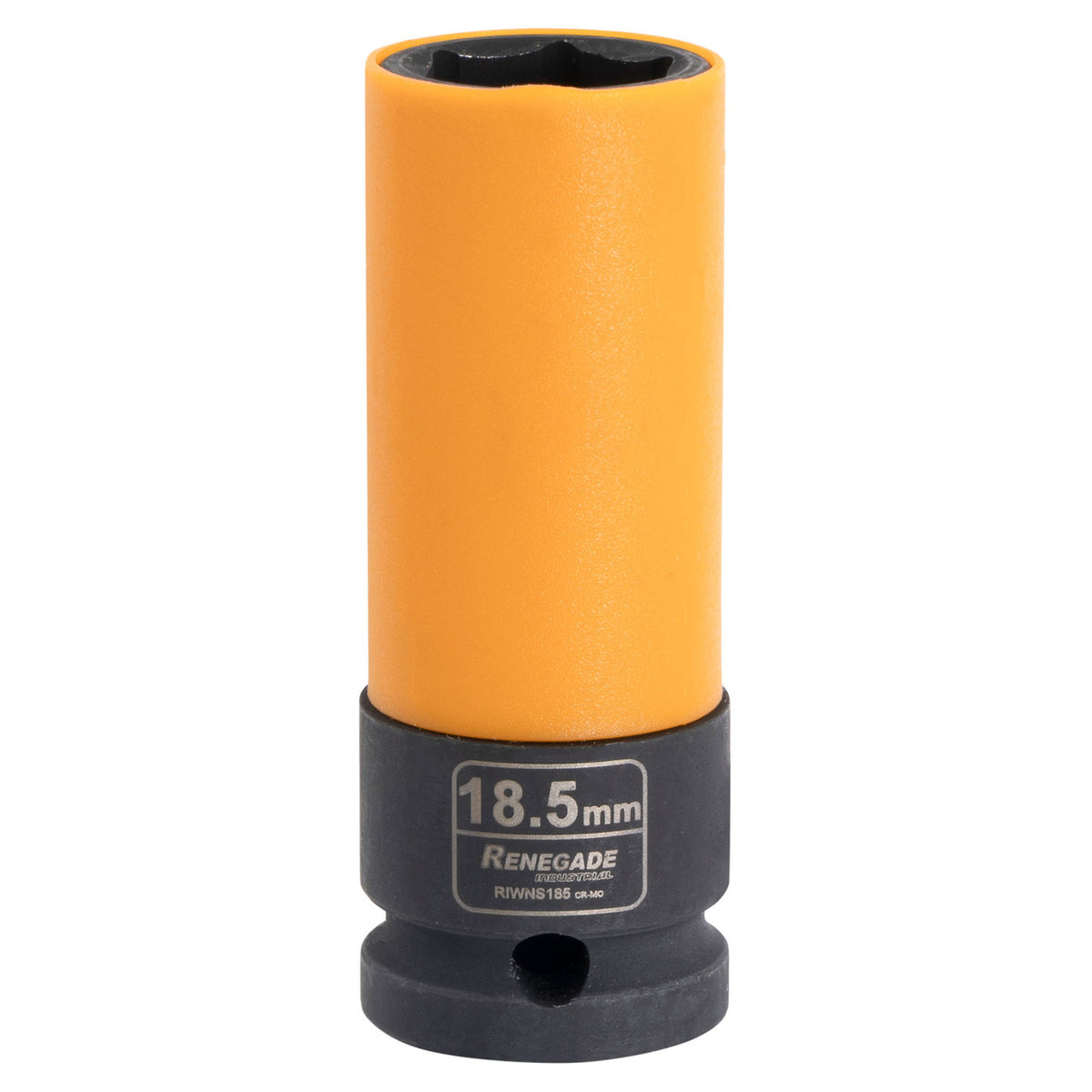 Renegade Industrial 18.5mm x 1/2" Drive Orange Mag Wheel Nut Impact Socket - RIWNS185