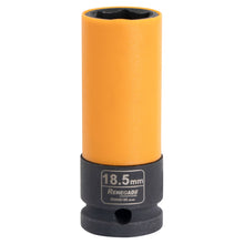 Renegade Industrial 18.5mm x 1/2" Drive Orange Mag Wheel Nut Impact Socket - RIWNS185