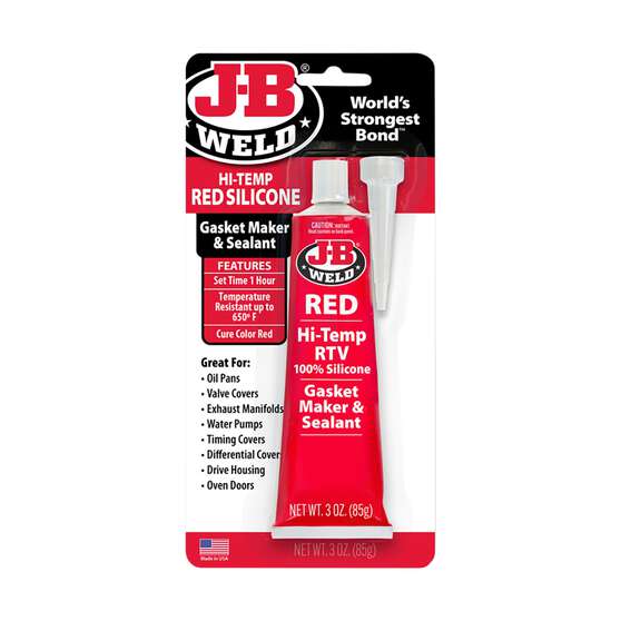 JB Weld Red Hi-Temp RTV Silicone Gasket Maker & Sealant 85g