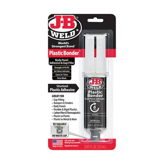 JB Weld 50139 PlasticBonder Two Part Urethane Structural Adhesive 25ml Black