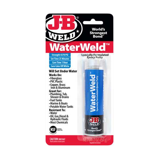 JB Weld 8277 WaterWeld Waterproof Epoxy Putty Stick 57g