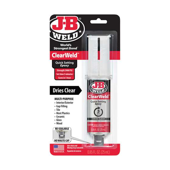 JB Weld 50112 ClearWeld 5 Minute Clear Epoxy Adhesive