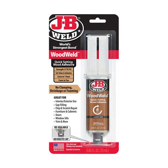 JB Weld 50151 WoodWeld Two Part Wood Adhesive Syringe