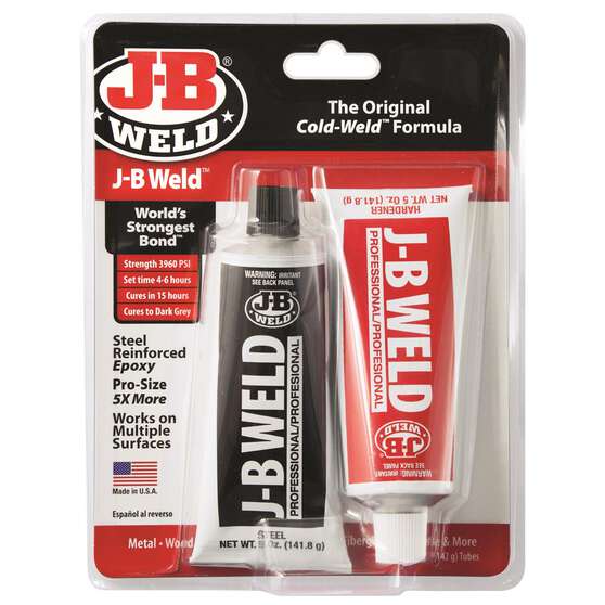 JB Weld 8281 Original Cold Weld Pro Size Steel Reinforced Epoxy 2 x 5oz