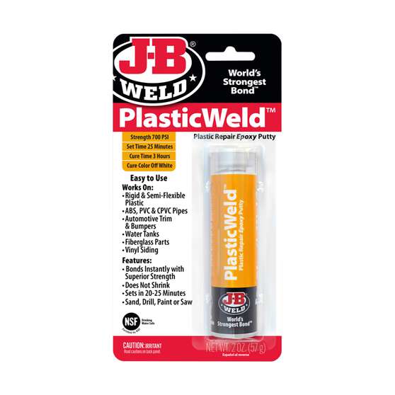 JB Weld 8237 PlasticWeld Plastic Repair Epoxy Putty Stick