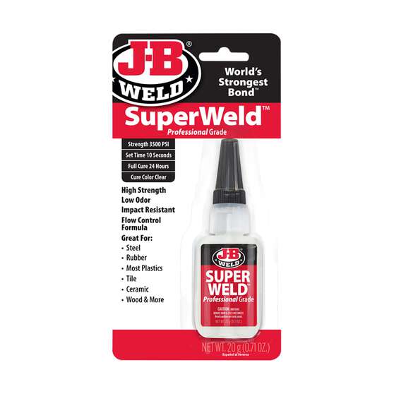 JB Weld 33120 SuperWeld Professional Grade Cyanoacrylate Super Glue 20g