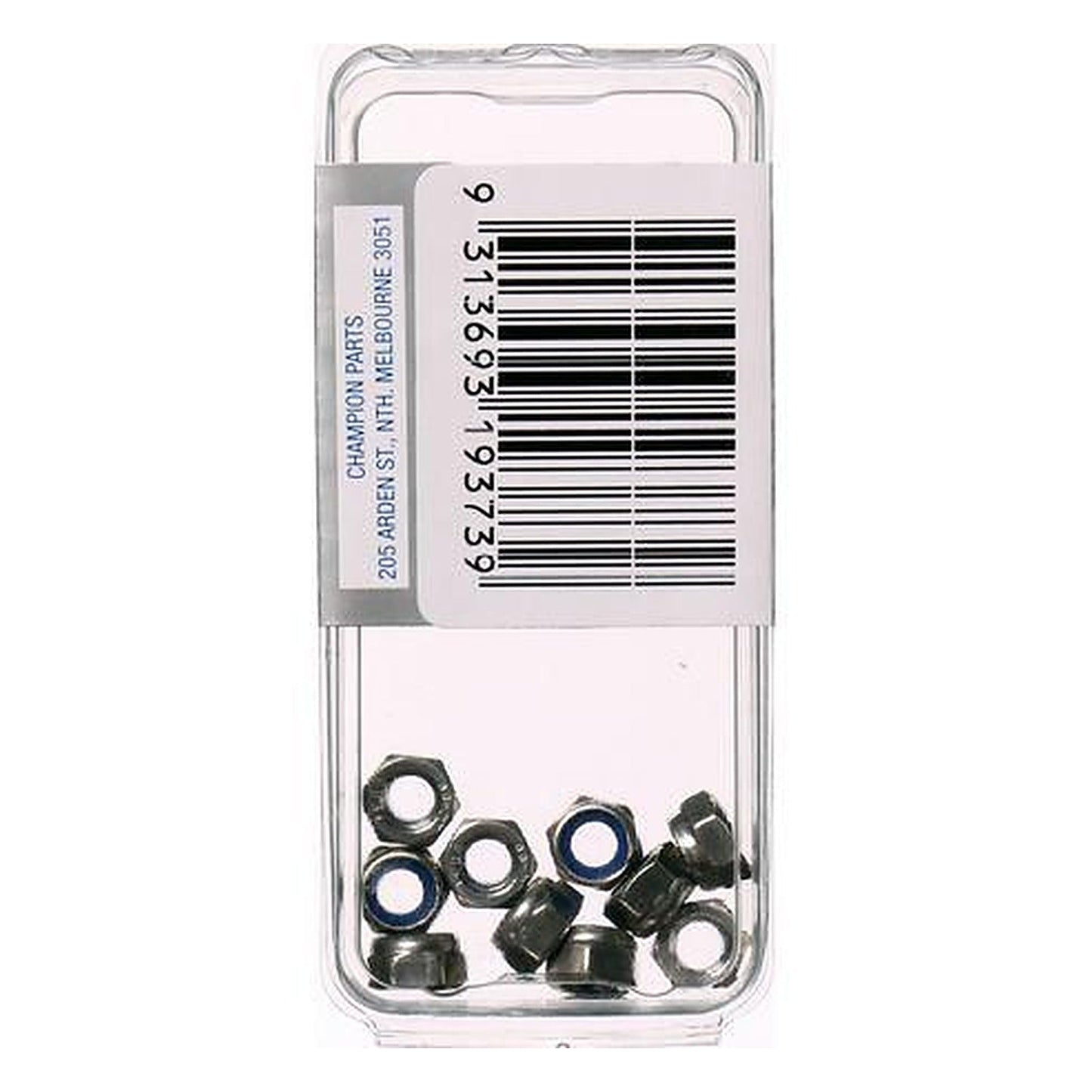 Champion 316/A4 Stainless Steel Self-Locking Hex Nut M5 x 0.8mm — Pack of 10