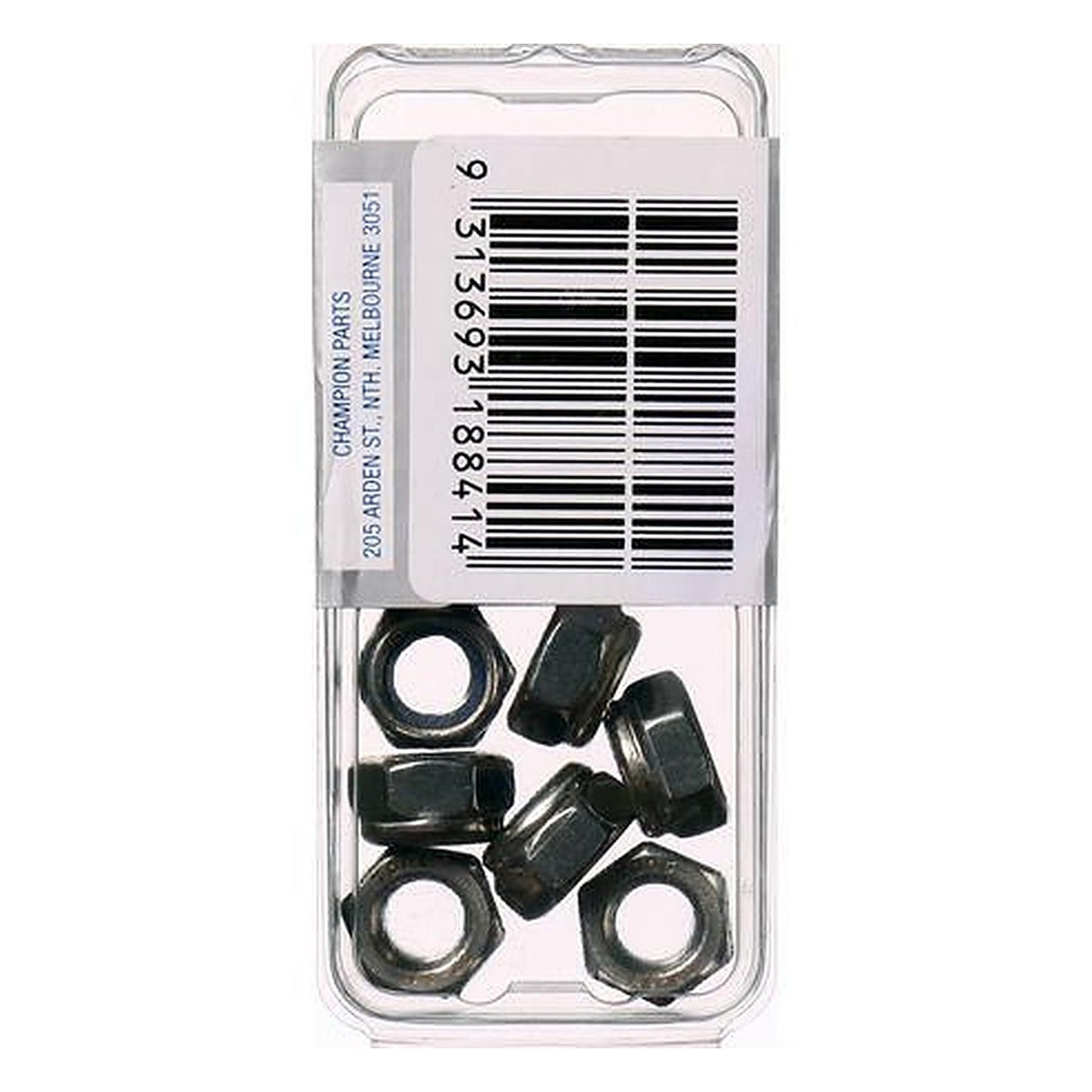 Champion 316/A4 Stainless Steel Self-Locking Hex Nut with Nylon Insert M8 x 1.25mm — Pack of 8