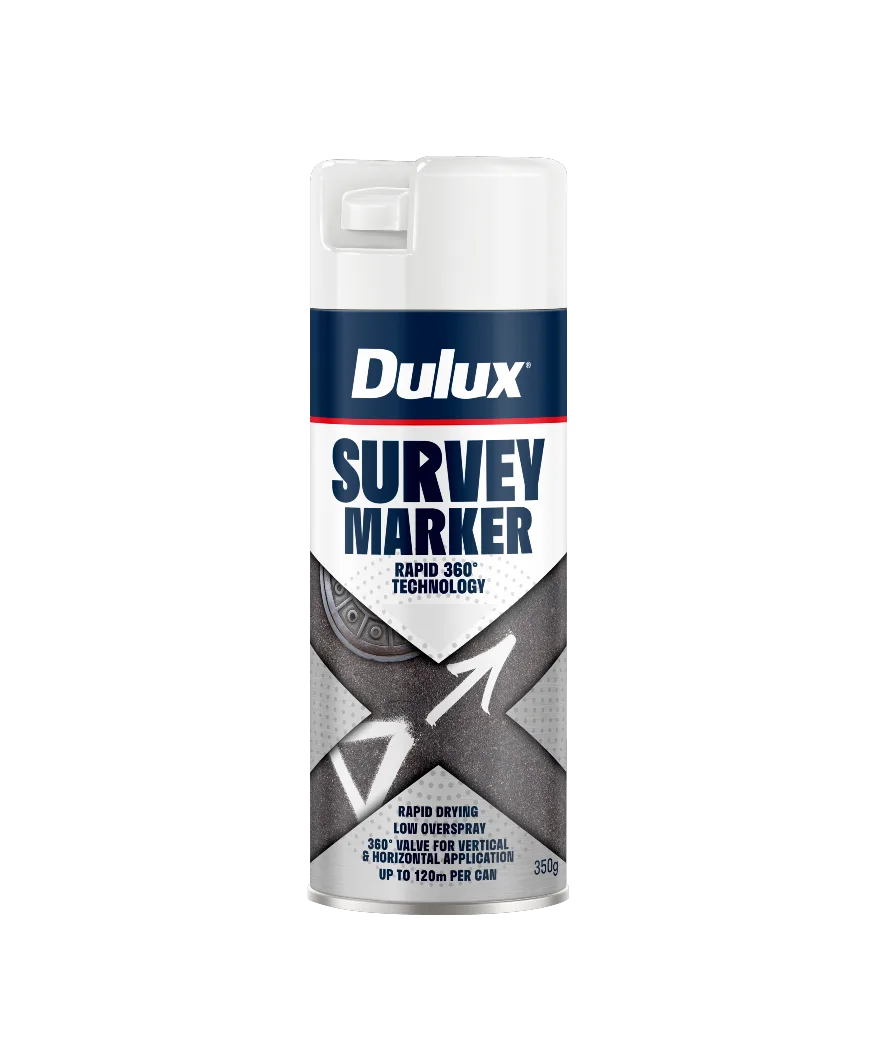 Dulux Spray Survey Marker White Marking Paint 350g 212123