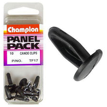 Champion Canoe Clip Black Len: 13.4mm Hole: 1.6-4.8mm Head: 9.6mm TF17