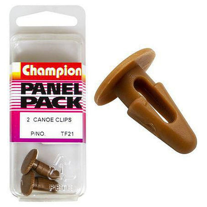 Champion Canoe Clip Brown Len: 16.8mm Hole: 6.6-7.8mm Head: 14mm TF21