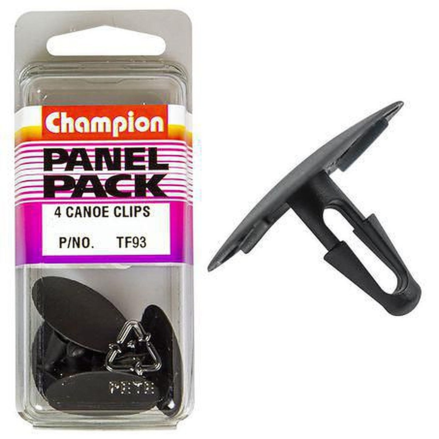 Champion Canoe Clip Black Len: 17mm Hole: 7mm Head: 30mm TF93